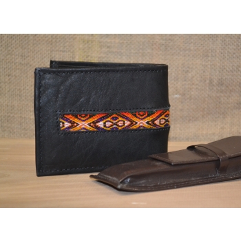 Portfel skórzany czarny męski .